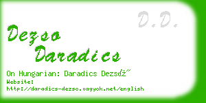 dezso daradics business card